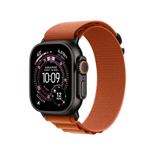 Apple Watch Ultra 3 GPS + Cellular, 49 мм, корпус из черного титана, ремешок Alpine Loop Терракотовый