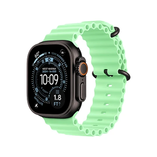 Apple Watch Ultra 3 GPS + Cellular, 49 мм, корпус из черного титана, ремешок Ocean Band Неоновый зеленый